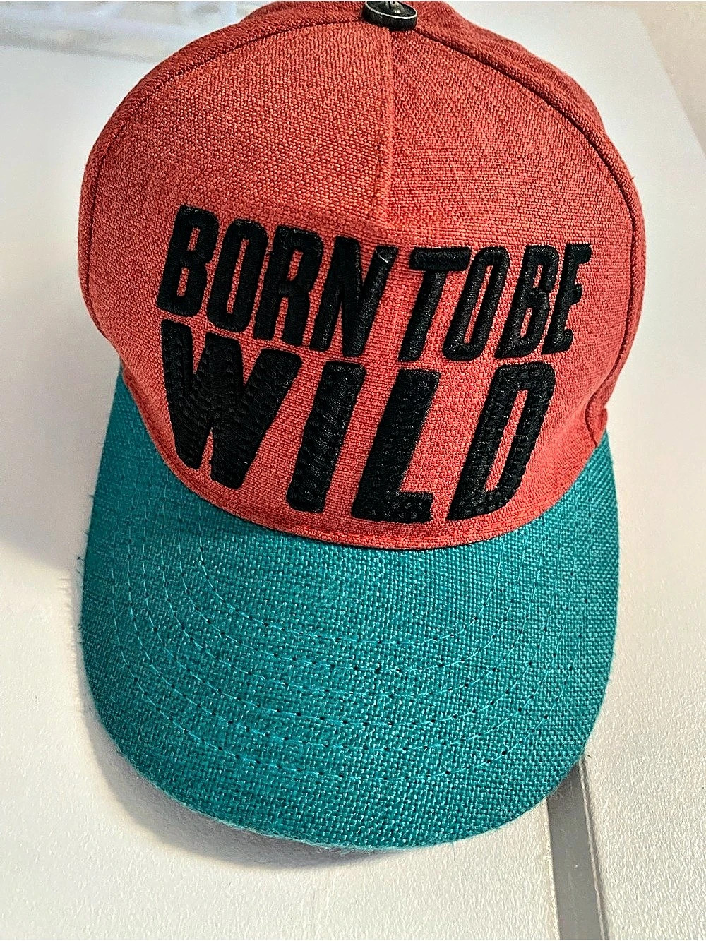 Pink & Blue block colour hat